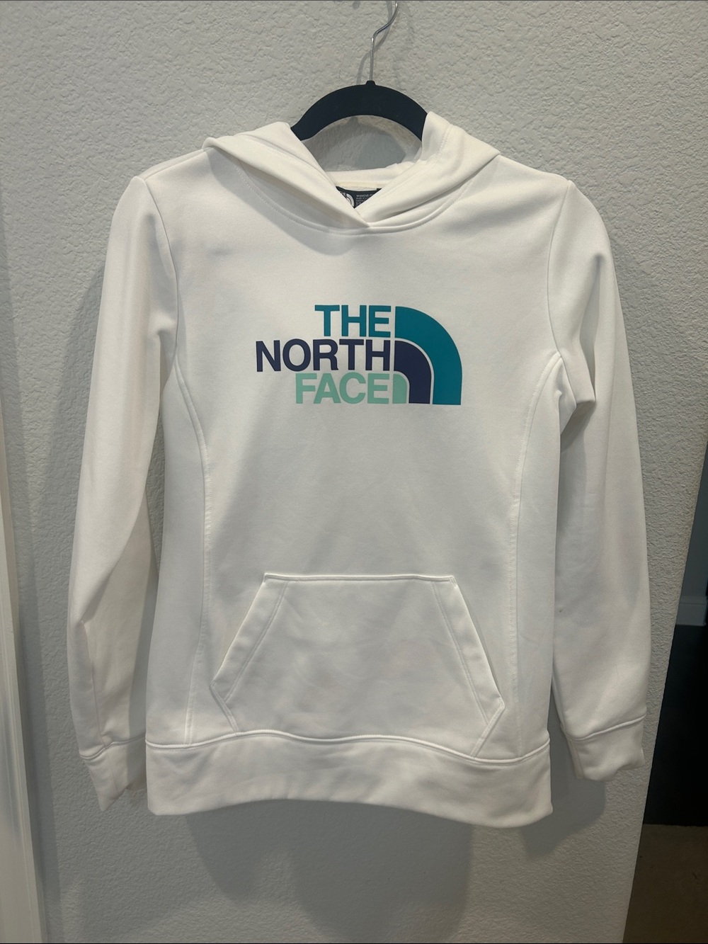 The North Face Girls' White Logo Hoodie